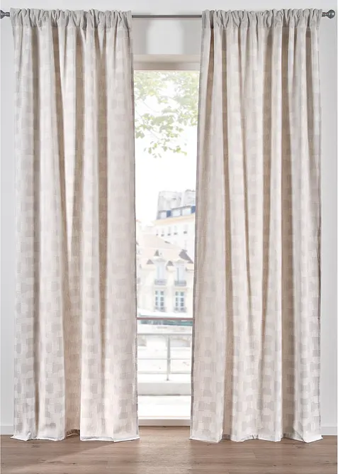 Tenda jacquard in cotone biologico (pacco da 1), bonprix