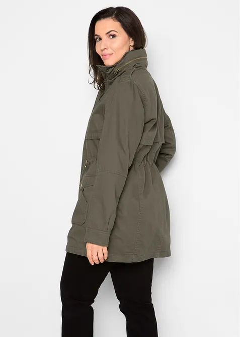 Parka di cotone foderato in jersey, bonprix