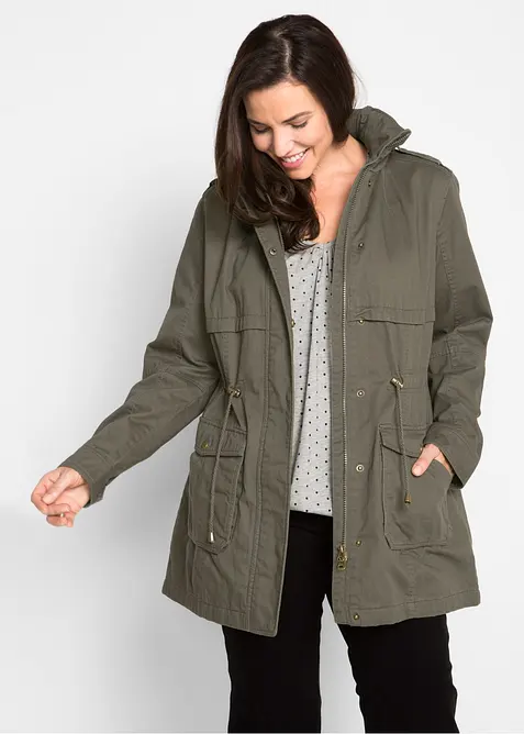 Parka di cotone foderato in jersey, bonprix