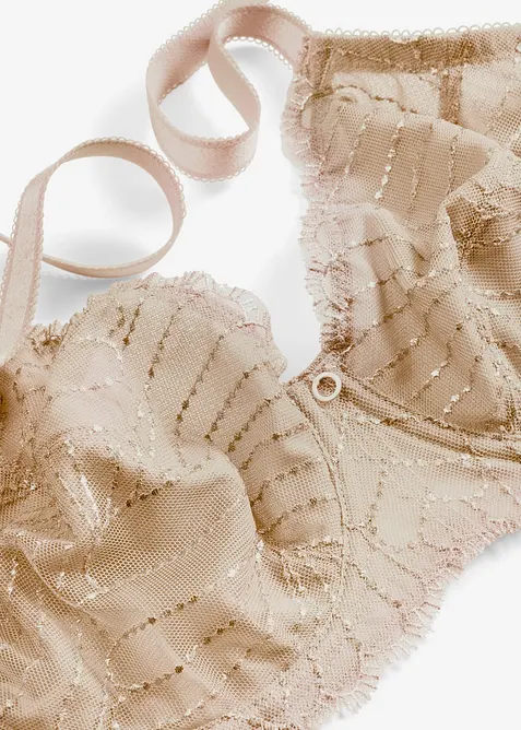 Reggiseno minimizer con ricami glitterati, bonprix