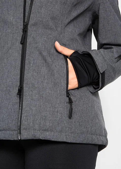 Giacca tecnica outdoor con pile teddy, impermeabile, bonprix