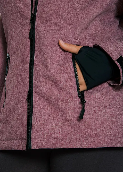 Giacca tecnica outdoor con pile teddy, impermeabile, bonprix