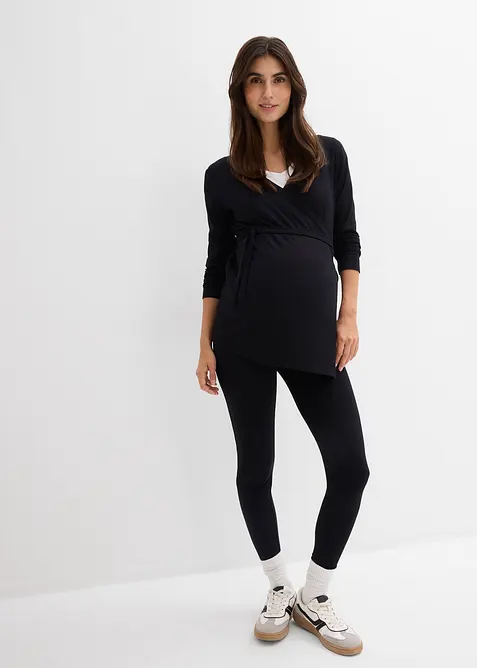 Maglia incrociata e leggings pr&eacute;maman (set 2 pezzi), bonprix