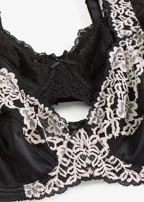 Reggiseno con ferretto e spalline imbottite (pacco da 2), bonprix