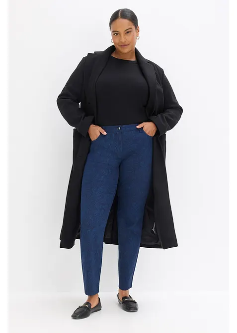 Pantaloni in twill con fantasia raffinata, bonprix