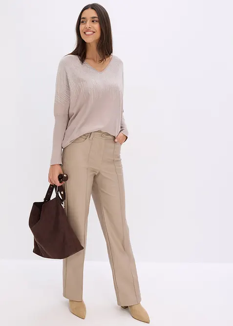 Maglione in filato fine con strass, bonprix