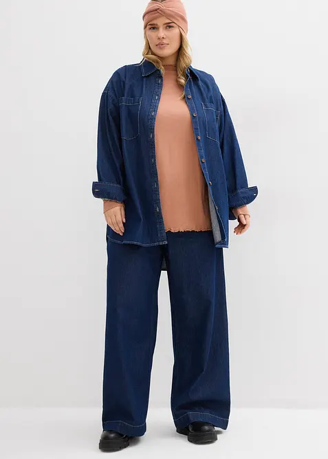 Maglia a maniche lunghe in misto cotone, bonprix