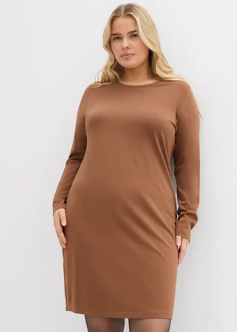 Abito in jersey aderente (pacco da 2), bonprix