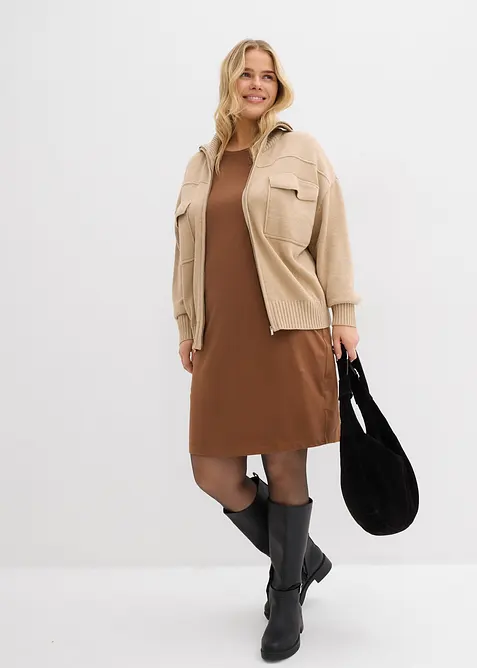 Abito in jersey aderente (pacco da 2), bonprix