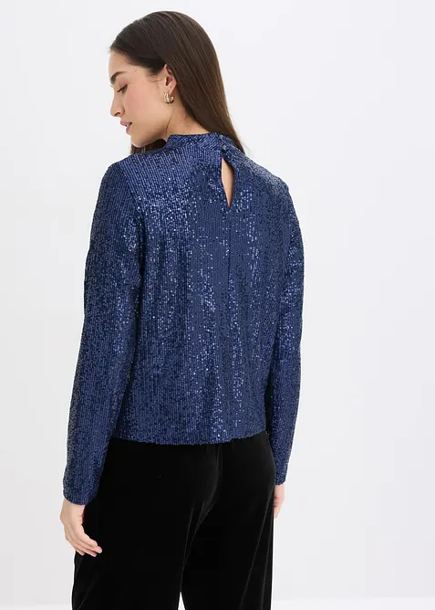 Blusa con paillettes, bonprix