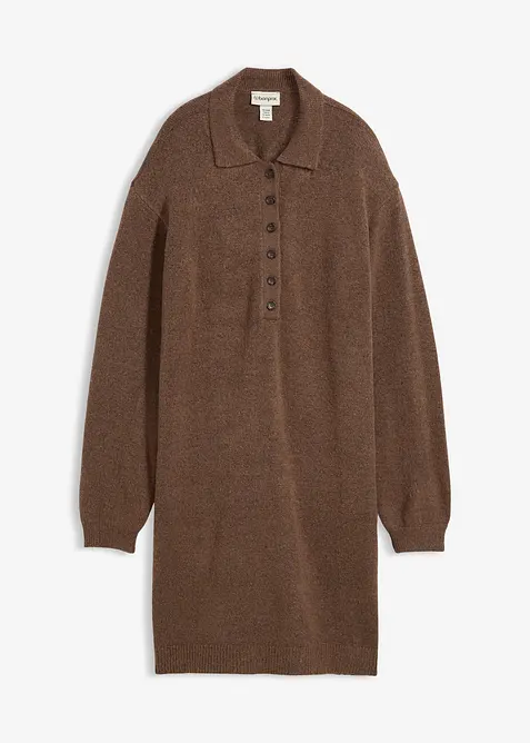 Abito in maglia corto con bottoni, bonprix