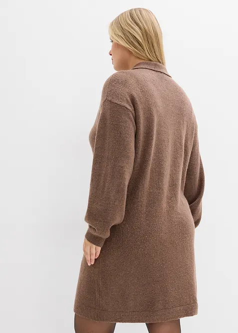 Abito in maglia corto con bottoni, bonprix