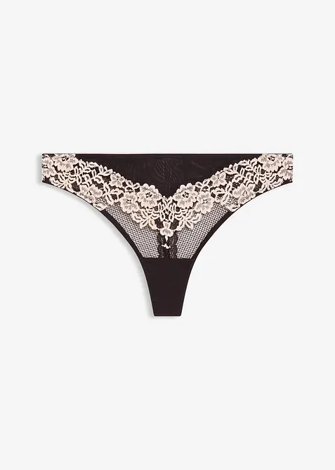 Perizoma in pizzo bicolore, bonprix