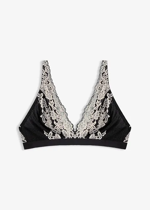 Bralette in pizzo bicolore, bonprix