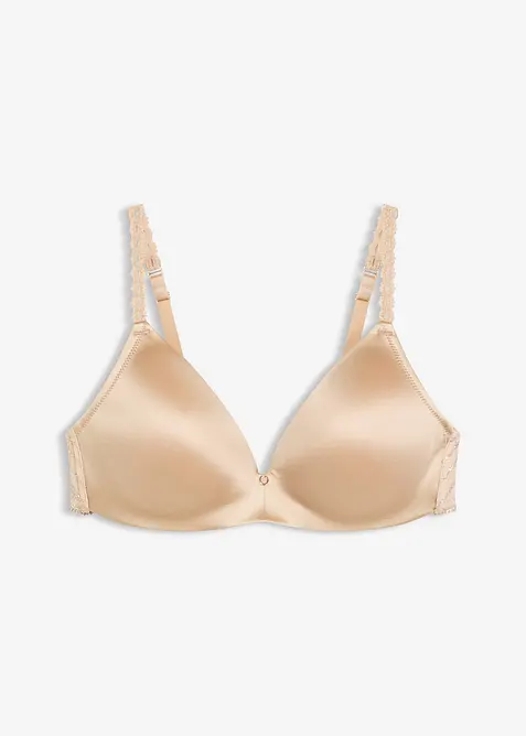 Reggiseno senza ferretto con coppe preformate e ricamo delicato, bonprix