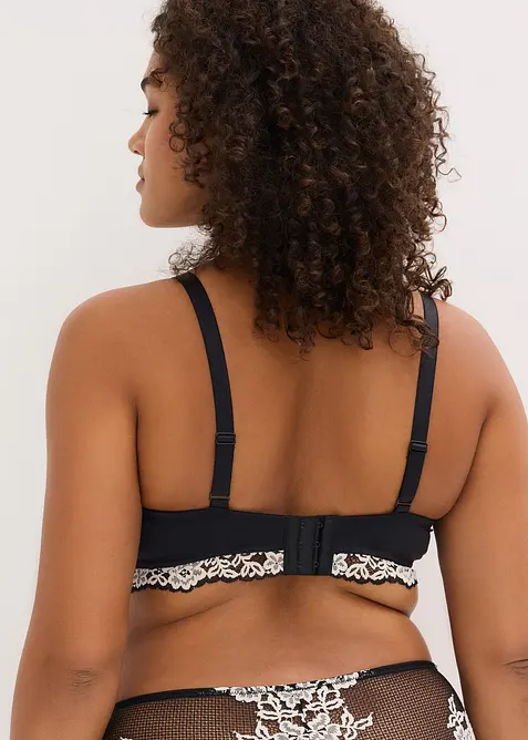 Reggiseno a balconcino in pizzo bicolore (pacco da 2), bonprix