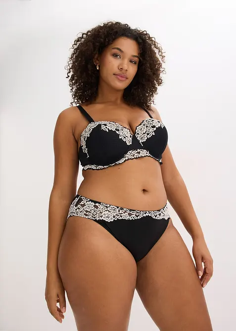 Slip in pizzo bicolore (pacco da 2), bonprix