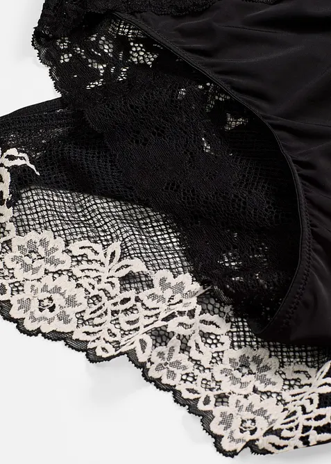 Slip in pizzo bicolore (pacco da 2), bonprix