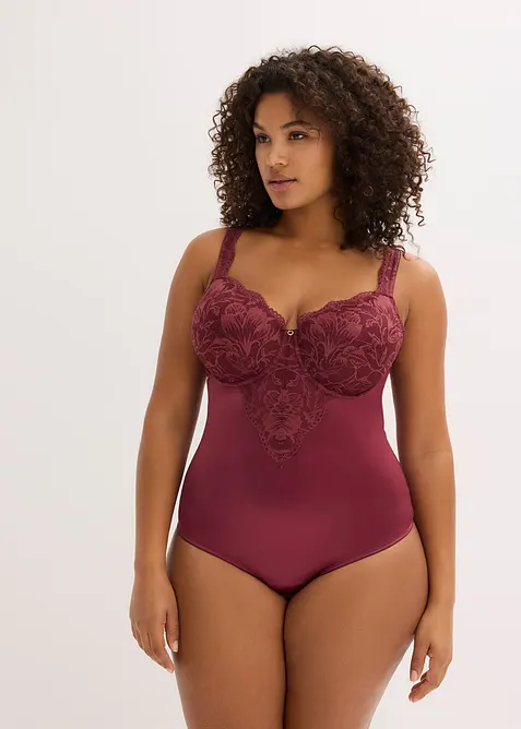 Body con perizoma e spalline imbottite, bonprix