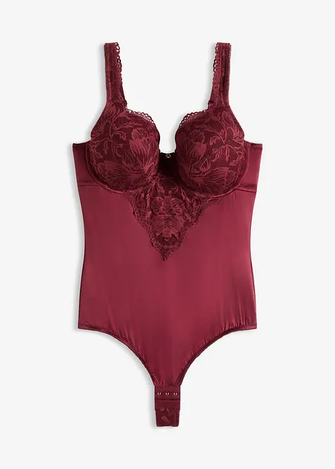 Body con perizoma e spalline imbottite, bonprix