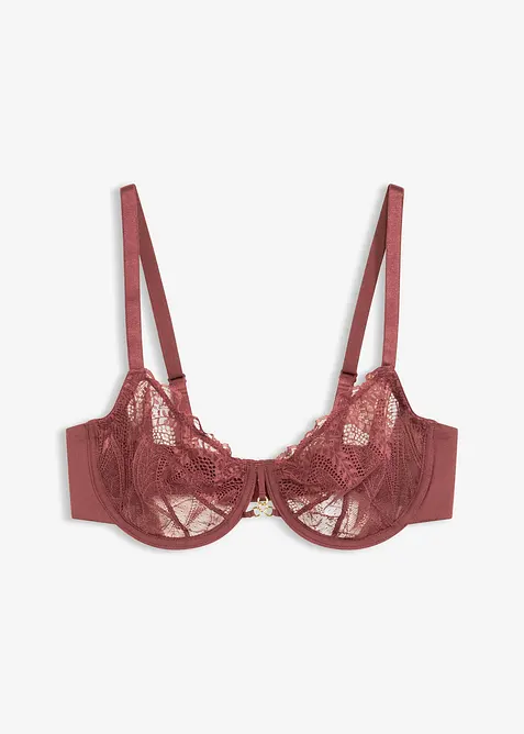 Reggiseno con ferretto in pizzo raffinato, bonprix