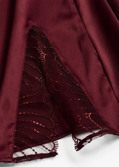 Sottoveste di satin con ricami raffinati, bonprix