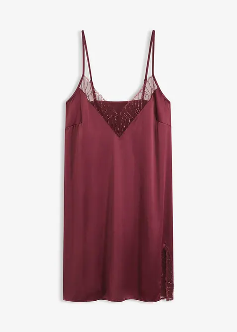 Sottoveste di satin con ricami raffinati, bonprix