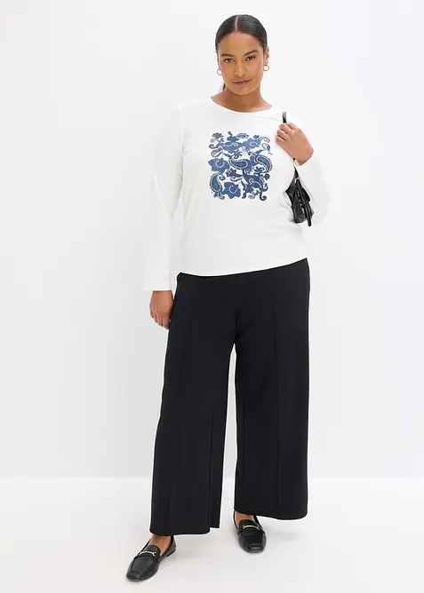 Maglia a maniche lunghe con stampa, bonprix