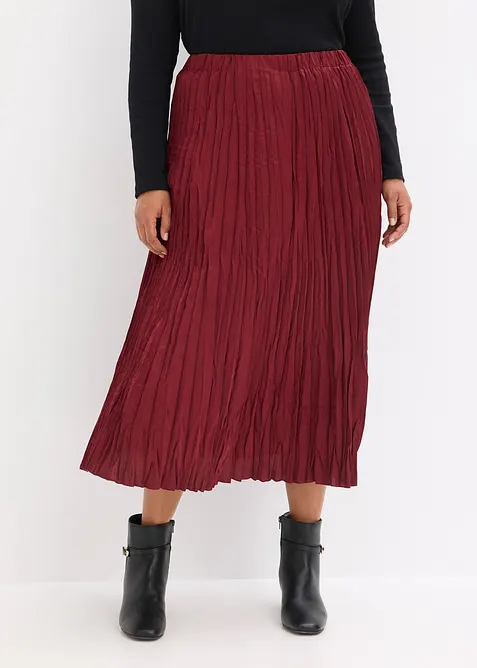 Gonna in satin stropicciato, bonprix