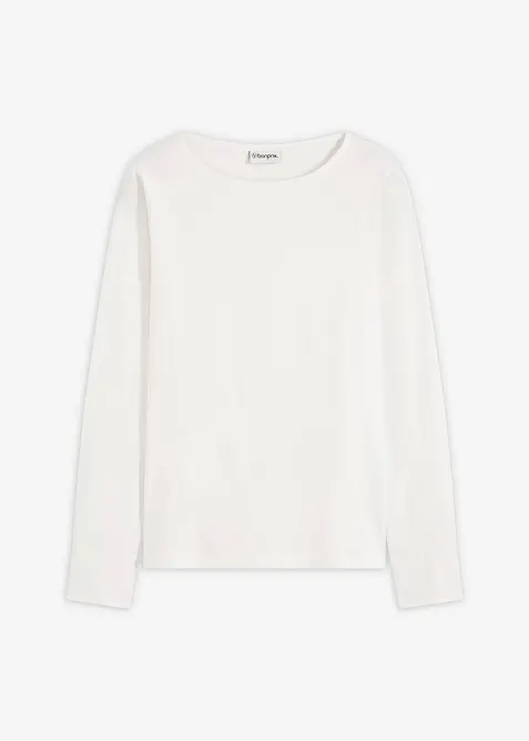 Maglia di cotone con maniche lunghe in popeline, bonprix