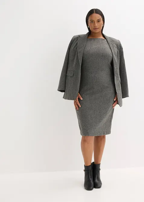 Abito a tubino con effetto tweed, bonprix