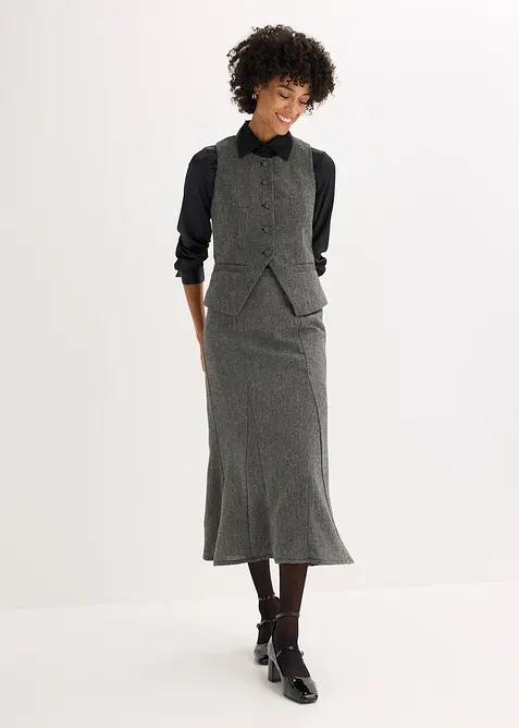 Gilet effetto tweed, bonprix