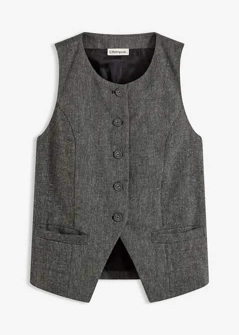 Gilet effetto tweed, bonprix