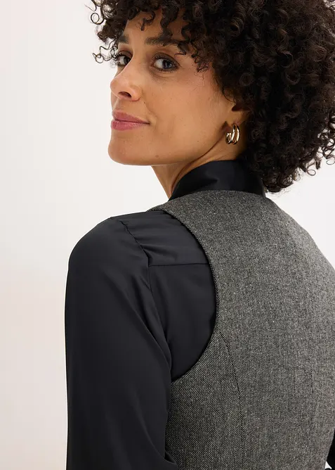 Gilet effetto tweed, bonprix