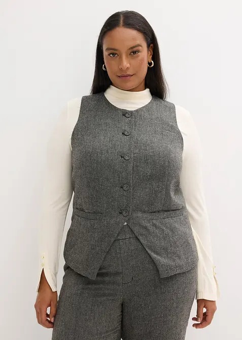 Gilet effetto tweed, bonprix