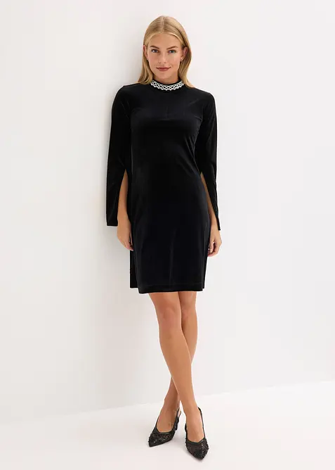 Miniabito in velluto fluente, bonprix