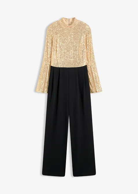 Tuta in jersey con paillettes, bonprix
