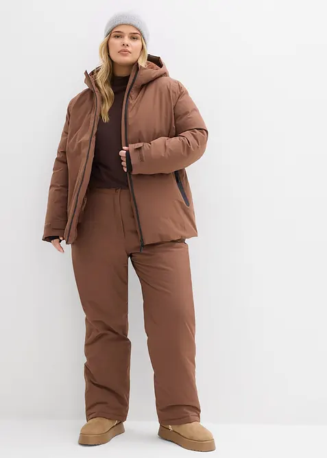 Pantaloni tecnici da neve con calda imbottitura e ghetta paraneve, bonprix