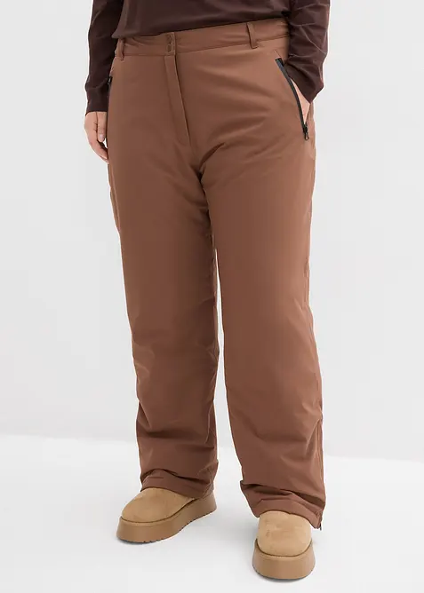 Pantaloni tecnici da neve con calda imbottitura e ghetta paraneve, bonprix