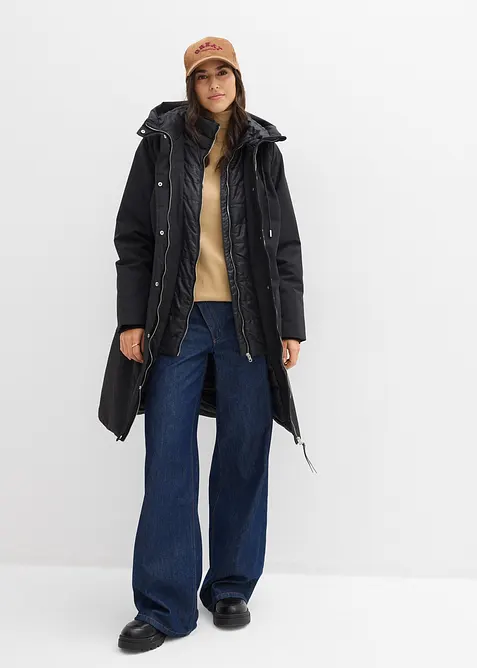 Giaccone outdoor idrorepellente, effetto 2 in 1, bonprix