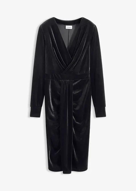 Abito midi in velluto fluente, bonprix