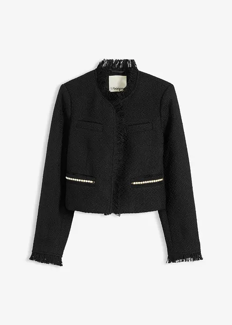 Blazer cropped in boucl&eacute;, bonprix