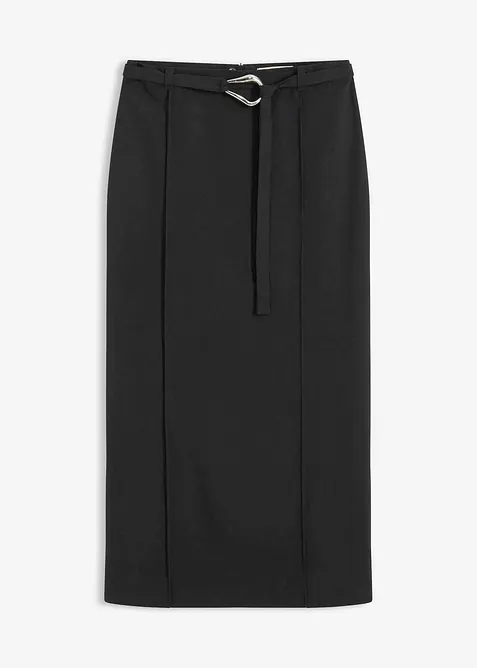 Gonna midi in misto viscosa, bonprix