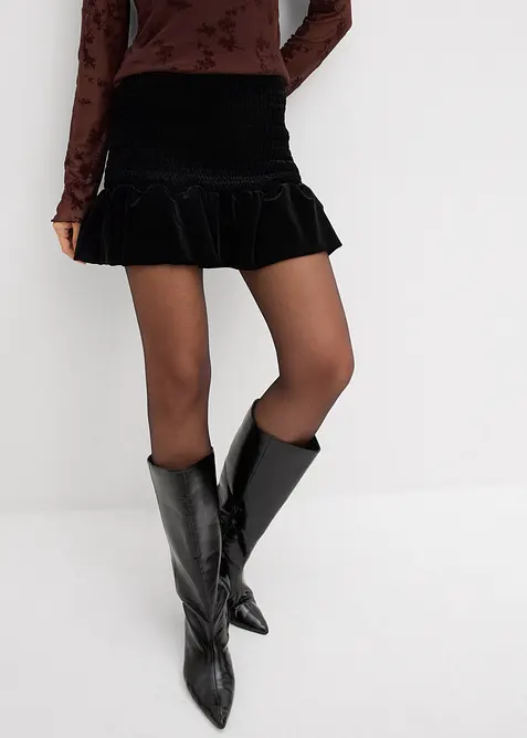 Gonna a palloncino in morbido velluto, bonprix