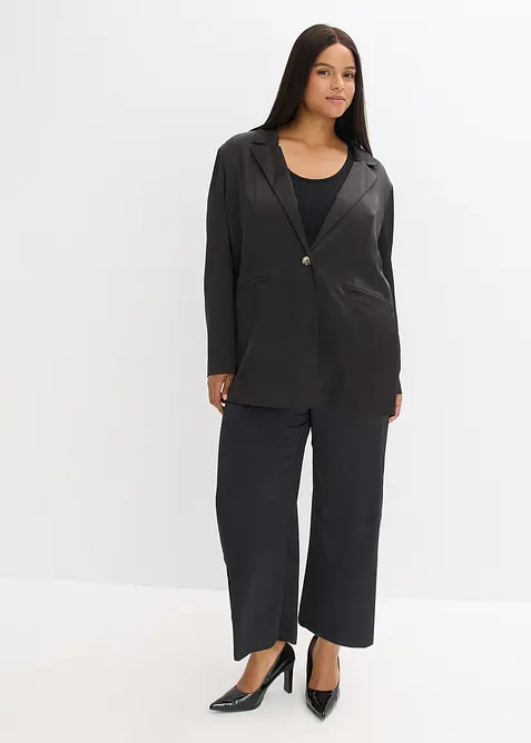 Blazer oversize in satin, bonprix