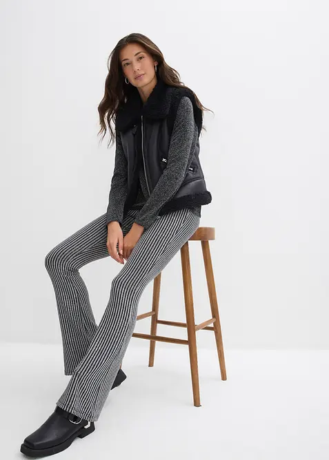 Leggings svasati con fili glitterati, bonprix