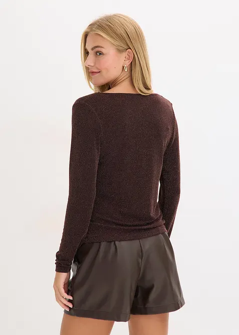 Top con scollo a cascata, bonprix