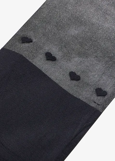 Collant effetto parigina con cuoricini 70 den, bonprix