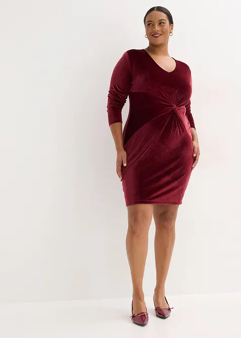 Miniabito in velluto lucido, bonprix