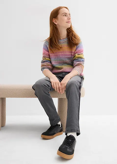 Jeans termici con fodera di jersey, vita media, bonprix